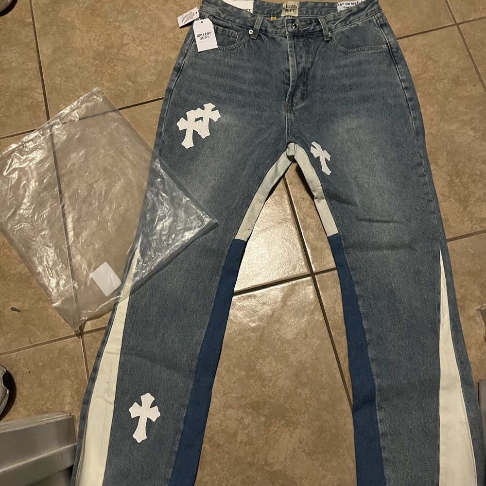 Gallery Dept Blue and White Men's Pants